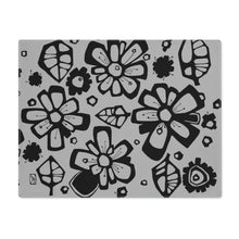 Load image into Gallery viewer, Morning Glory Black/Grey Placemat