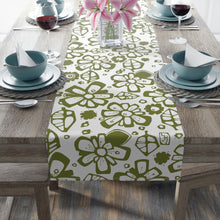 Load image into Gallery viewer, Morning Glory Avocado Table Runner