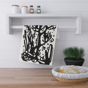 Ainsley Botanical Black/White Tea Towel