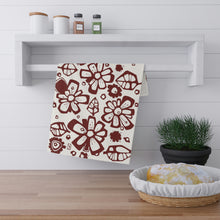 Load image into Gallery viewer, Morning Glory Cranberry Tea Towel