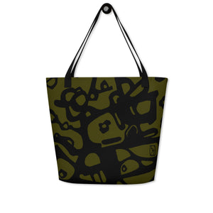Botanika Black/Green Carryall Tote Bag