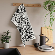 Load image into Gallery viewer, Morning Glory Black/White Tea Towel